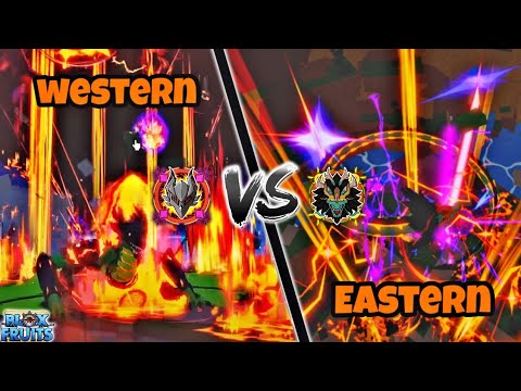 New Western Dragon Vs Eastern Dragon In Blox Fruits! | SO MUCH EFFECTS!