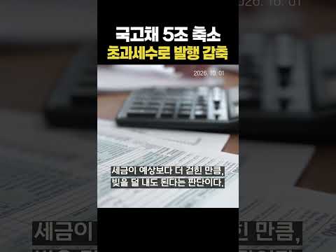 <strong>국고채</strong> 5조 축소, 초과세수로 발행 감축 (20261001)