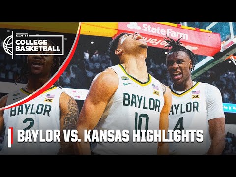 DOWN GOES KANSAS  Baylor Bears vs. Kansas Jayhawks | Full Game Highlights | ESPN College Basketball video clip