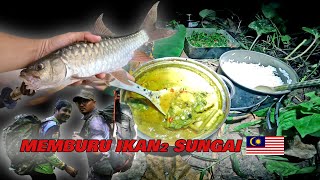 Memburu IKAN SUNGAI & Sayur LIAR HUTAN | Wild Camping Adventure Catch & Cook Malaysia