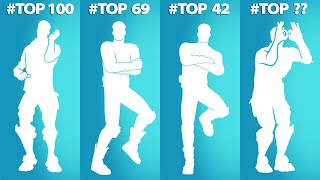 Top 100 Popular Fortnite Dances in 2025! (Get Griddy, Popular Vibe, Laugh it Up, Boogie Down)
