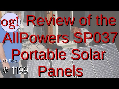 Review of the AllPowers SP037 Portable Solar Panels (#1199)