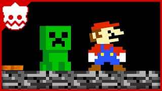 8-Bit Mario Enters Minecraft… And Fights Bowser at the End! 🔥🧱