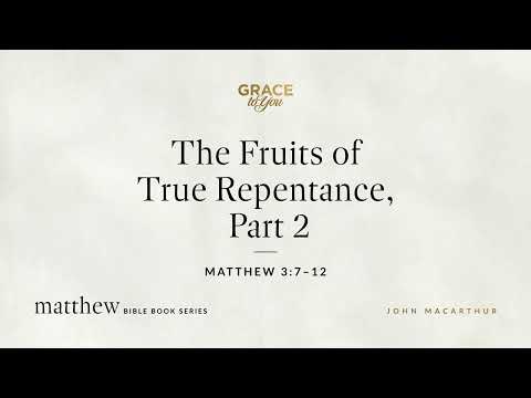 The Fruits of True Repentance, Part 2 (Matthew 3:7–12) [Audio Only]