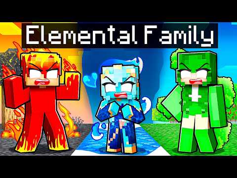 Playing as an ELEMENTAL FAMILY in Minecraft!