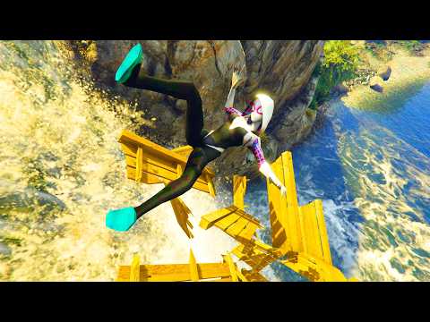 GTA V - Ragdolls And Fails Compilation V.139 ( Spider Gwen / Tables fails On The Water )