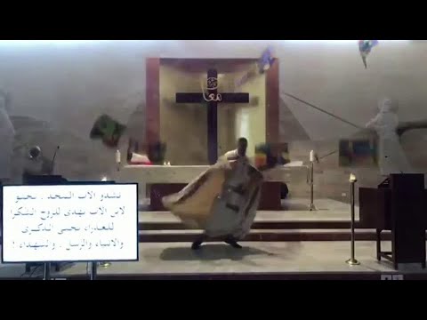 Priest runs for cover as Beirut shockwave hits during mass