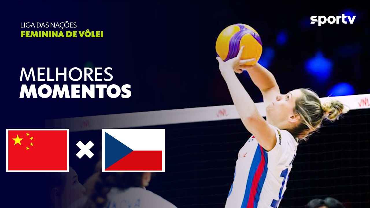 CHINA 0 X 3 REPÚBLICA TCHECA | MELHORES MOMENTOS | LIGA DAS NAÇÕES FEMININA DE VÔLEI 2026 | sportv