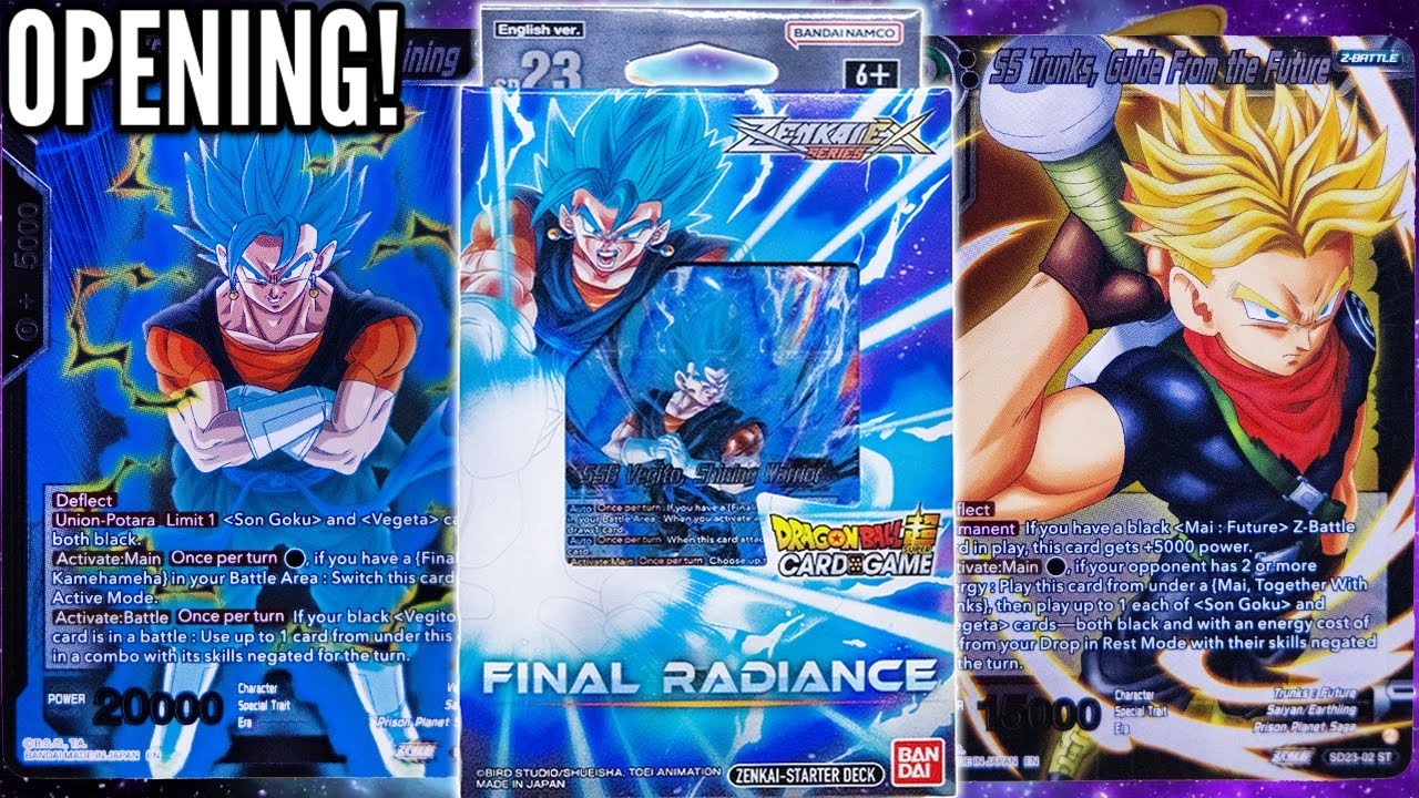 DBS Card Game: Vegito Starter Deck Unboxing! (Final Radiance)