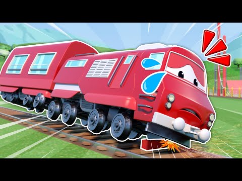 Socorro! O TREM precisa de um novo vagão | Veículos de Emergência para crianças | Conserto de Carro