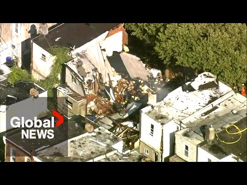 YouTube video thumbnail: Philadelphia Building Collapse: 1 Dead, 2 Injured After Explosion Takes out row of Homes