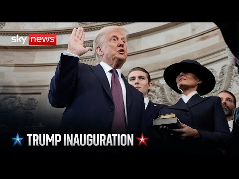 Donald Trump sworn in as the 47th president of the United States - Sky News coverage