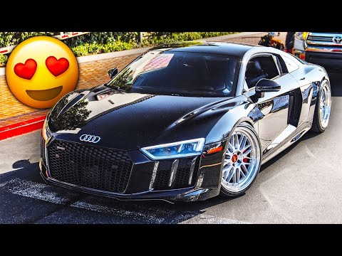 TAKING MY AUDI R8 TO CARS AND COFFEE!!! + DRIVING RAYS 900HP BMW M4!!!