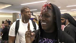 Lil Yachty talks about how he was broke and in high school 2 years ago while arriving at LAX Airport