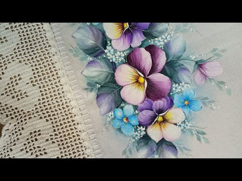 Como Pintar Amor Perfeito- Clube Pintando Sonhos-  LIVE 42