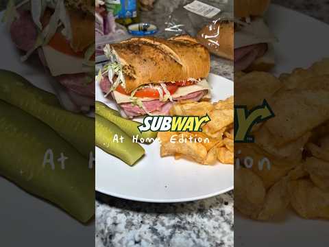 Subway style cold cut sub at home! #homemadesandwich #subway #lunch #easyrecipe #foodie #fypシ゚viral