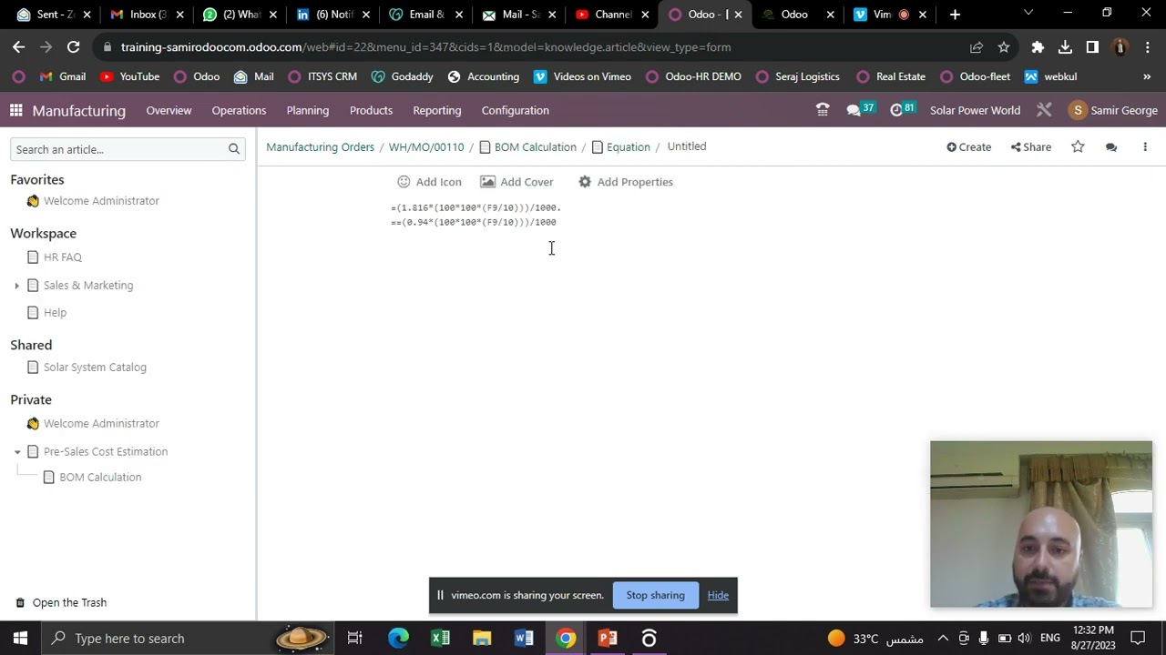Odoo Knowledge | 27.08.2023

Concept-Solutions #odoo #knowledge من خلال تطبيق النقل المعرفة يمكن استخدامه في عمل لوحه معلومات يمكن اي مستخدم الاستفاده منها ...
