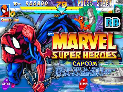 1995 [60fps] Marvel Super Heroes (Euro) Spider-man Hardest ALL
