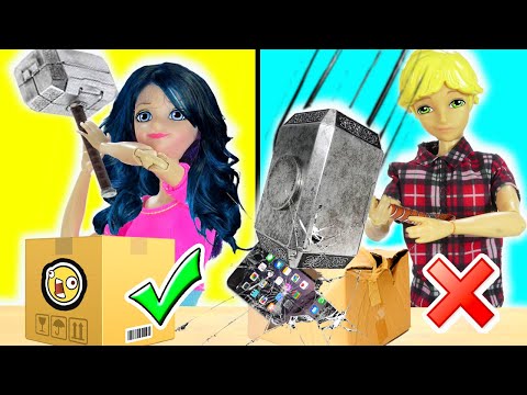 NO destruyas la CAJA Incorrecta Challenge con Marinette y Adrien | Cuentos y Juguetes de Adri
