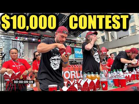 $10,000 POUTINE EATING CONTEST OF THE WORLD (French Fry Eating Contest) Joel Hansen