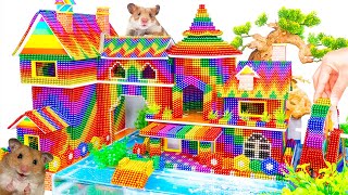 Build Castle Modern Dock and Watermill for Hamsters from Magnetic Balls