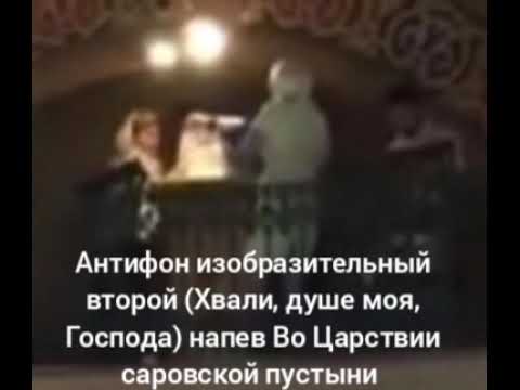 Антифон изобразительный второй (Хвали, душе моя, Господа) напев Во Царствии саровской пустыни