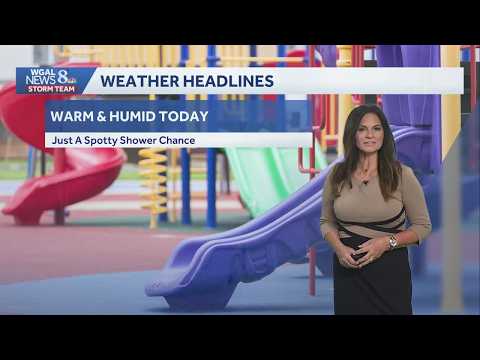 <strong>Warm</strong> &amp; humid with spotty shower today, more comfortable Friday