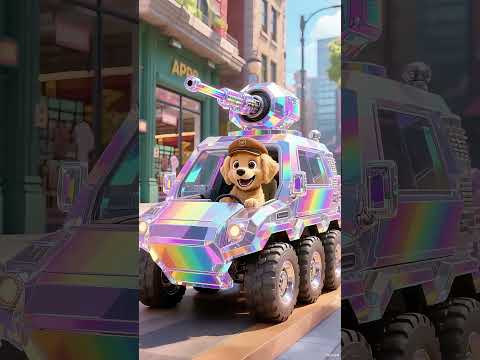 Dogs love tech too! This light-up toy armored vehicle is awesome! ✨ #cute #dog #animals #pet #shorts
