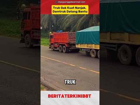 TRUK GAK KUAT NANJAK, DAMTRUK DATANG BANTU #shorts #viralshorts #trending