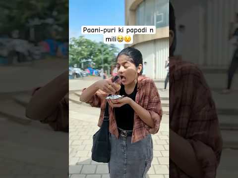 Paani-puri ki papadi😱😭|| wait for the end || tiyaa || Saurabh #trending #foryou #youtuber