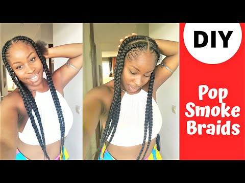 DIY ★ Pop Smoke Braids (first attemps & without mirrors) - By Dy'A