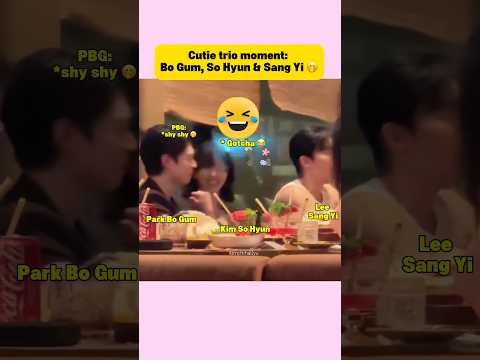 😂 So… what exactly are they eating? #parkbogum #kimsohyun #leesangyi #goodboy