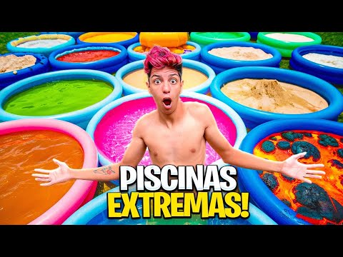 TESTEI AS PISCINAS MAIS EXTREMAS DO MUNDO *Sobrevivi ?