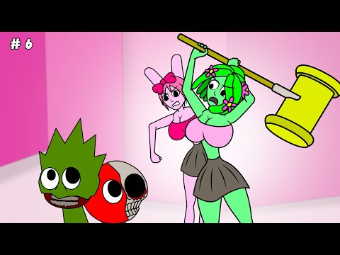 VINERIA & PINKI HUMAN vs HORROR SPRUNKI (cartoon animation)