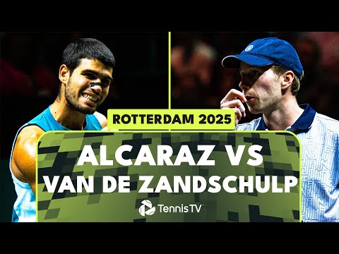 Carlos Alcaraz vs Botic Van de Zandschulp Brilliant Match! | Rotterdam 2025