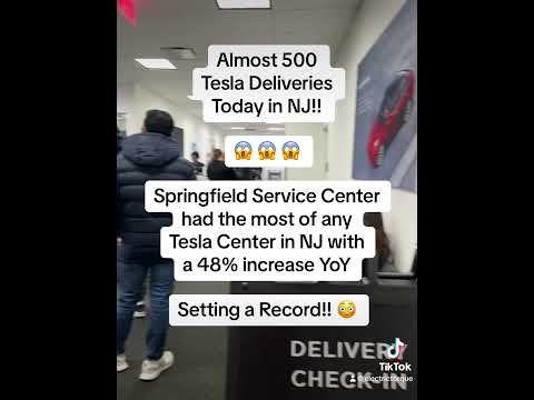 Tesla Service Center in NJ just set a RECORD!!! #tesla #newjersey