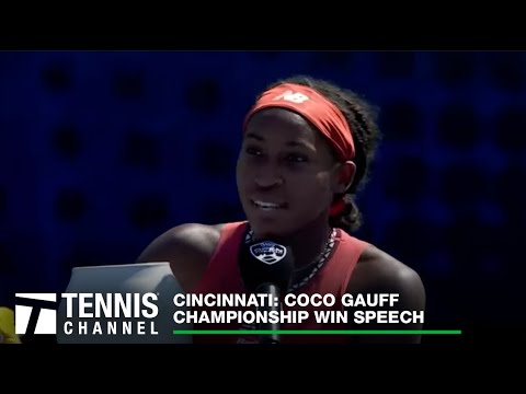 INTERVIEW: C. Gauff; Cincinnati Champion Speech