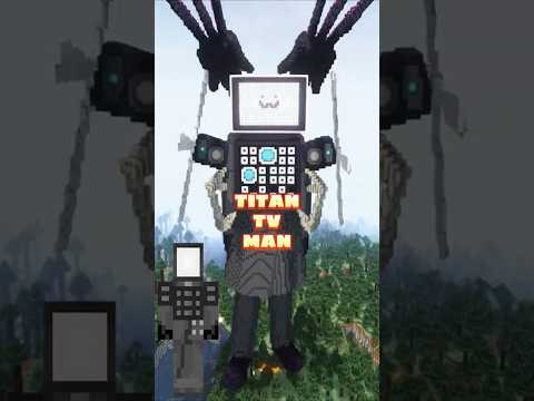 TITAN TV MAN (UPGRADED) MINECRAFT BUILD CHALLENGE ! #shorts #minecraft #minecraftshorts