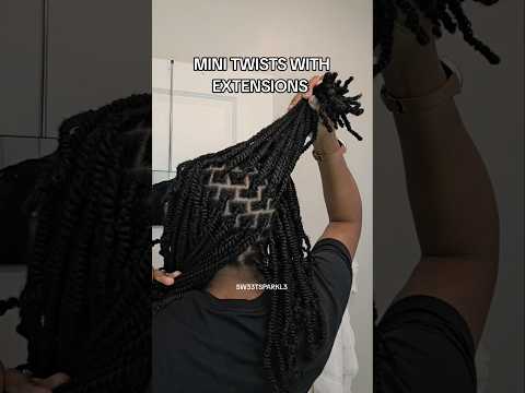 Short 4C Hair to Mini Twists with Extensions