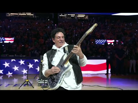 Journey's Neal Schon performs the National Anthem during Game 1 of the 2022 NBA Finals | NBA on ESPN video clip