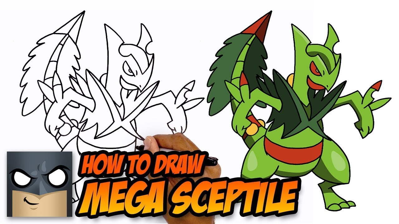 How to Draw Mega Sceptile - Pokemon
