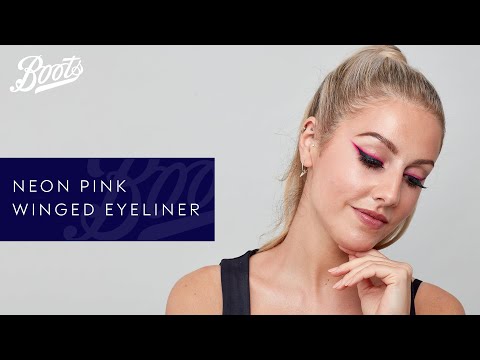 boots.com & Boots Discount Code video: Neon pink winged eyeliner