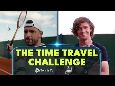 Tennis Pros Grigor Dimitrov & Andrey Rublev Play With Vintage Rackets!