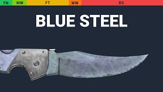 Falchion Knife Blue Steel Wear Preview