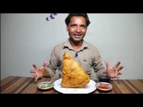 Biggest Biryani Samosa Eating Challenge in India! | Street Food Eating | Spicy Biryani in a Samosa?!