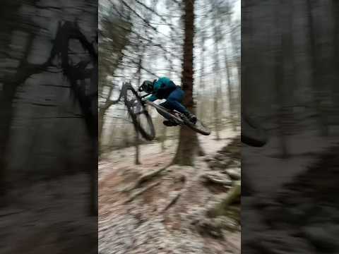 Sending It In The Snow! #mtb #loamwolf