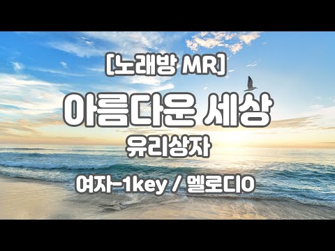 [DJ노래방/멜로디O] 유리상자 – 아름다운 세상 MR (Ab-A 여자-1key) / 하다지MR