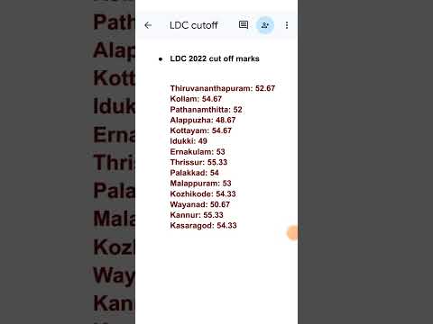 LDC previous year cutoff