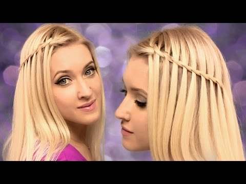 Waterfall braid hairstyle for medium/long hair tutorial BACK TO SCHOOL ✿ For beginners, on yourself
