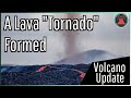 Whirlwinds and Eruptions in Volcanoes